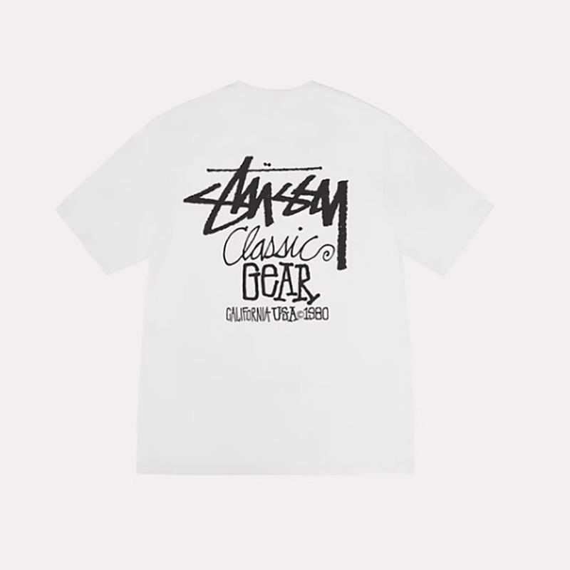 STU Stutucci American trendy brand short-sleeved letter printing summer men's and women's crew neck loose heavy cotton T-shirt