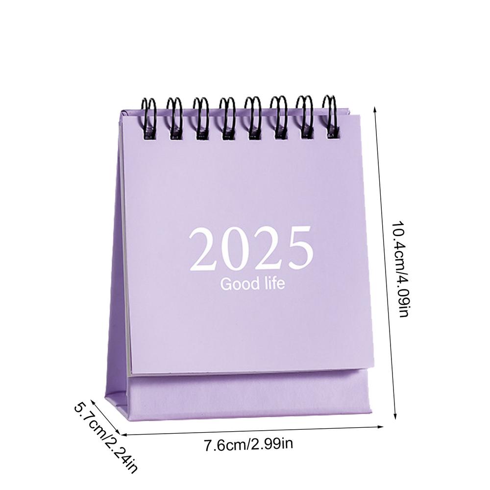 Small Desktop Calendar 2025 Mini simple small desk calendar Double-Sided Standing Flipping Calendar Desktop Decoration