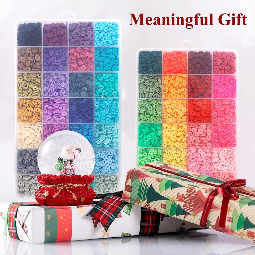 48-Color Soft Pottery Sheet Letter Bead Kit 6Mm Clay Bead Diy Jewelry Accessories Handmade Bracelet Beaded Material