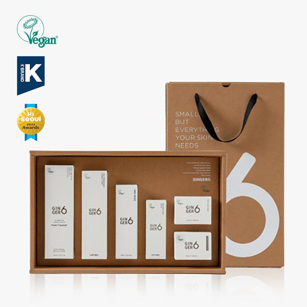 

Vegan GINGER6 (toner/serum/water/pepti/hand/foam cleanser) 6-piece set