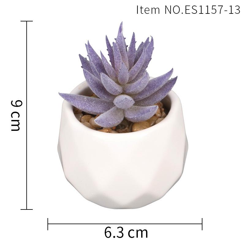 Purple Fake Succulent Potted Plant Simulation Succulent Plant Mini Fake Flower Small Bonsai Store Decoration Home Decoration