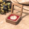 Customizable Handmade Square Wooden Commemorative Coin Storage Gift Box Transparent Window for Medal Silver Coins Made