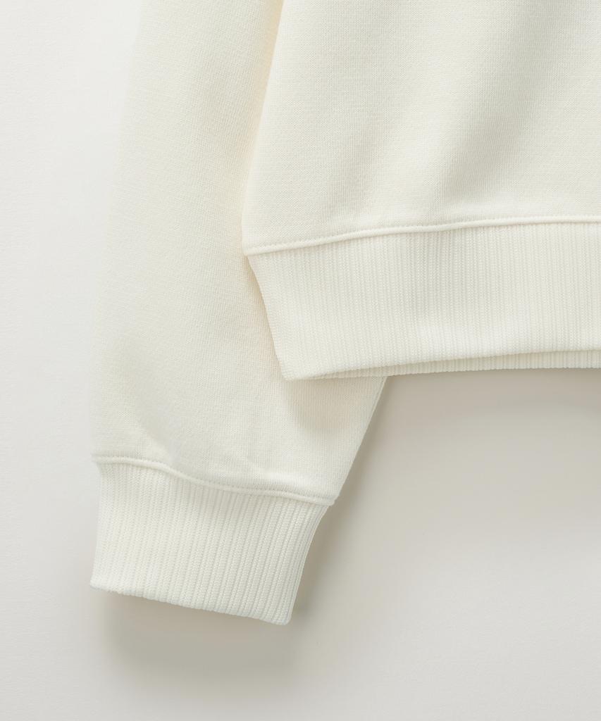 Seteo Lawton Half Zip-Up Sweatshirt Cream