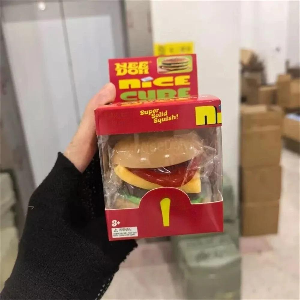 Horký Needoh Burger Mačkací Slepý Box Elastická Mačkací Decompresní Fidget Hračka Pro Uvolnění Stresu