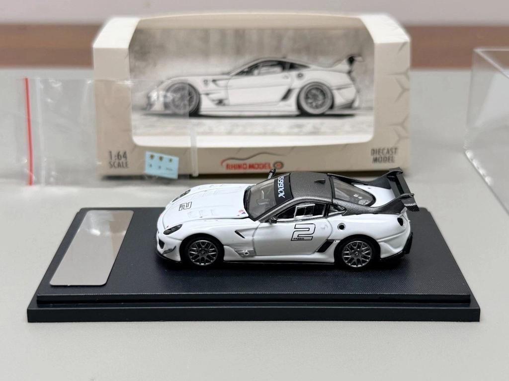 RM 1:64 Scale for 599XX Racing Sports with Openable Hood Diecast Model Car Miniature Collectible Toy Vehicle Models