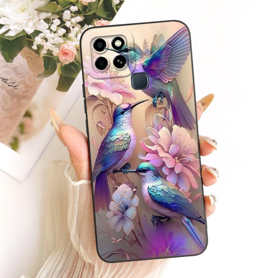 Pro Infinix Smart 6 X6511 X6511B X6511E Módní pouzdro na telefon s malbou západu slunce na pláži Pro Infinix Smart6 Měkké silikonové kryty Nárazníky