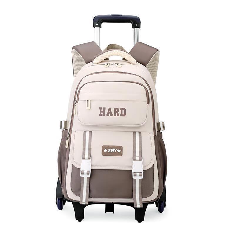 MIAOQIAO Kids Rolling School Backpack One Size