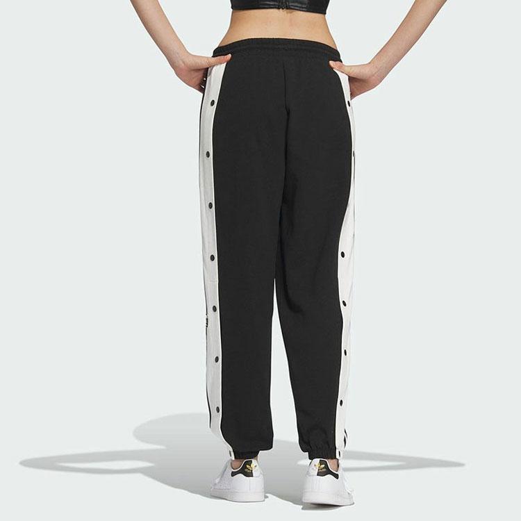 adidas Originals 3-Stripes Colorblock Drawstring Knit Joggers Women Bottoms Black IX6688