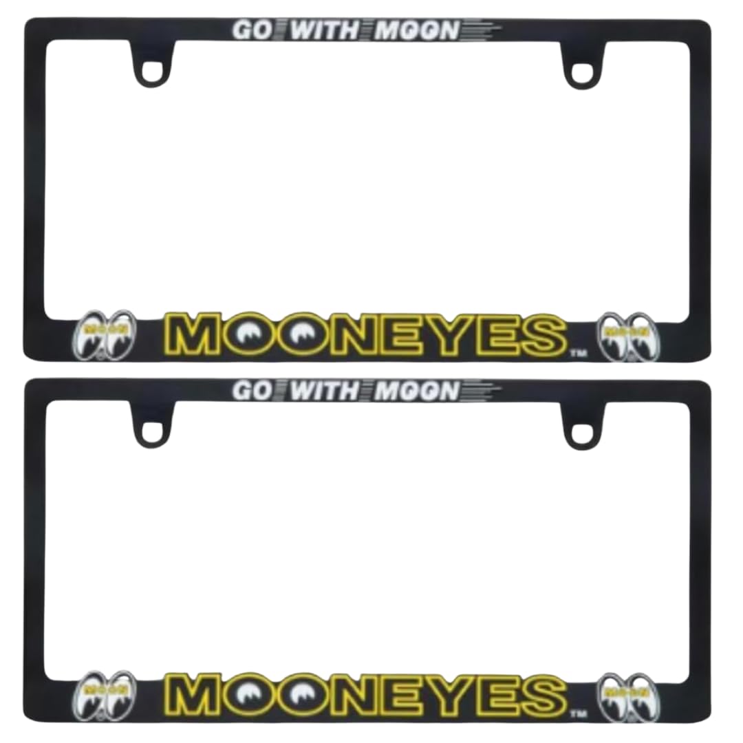 

[Set of 2] New Standard 3D Mooneyes Logo License Frame MOONEYES Mooneyes MG062BKMO