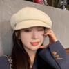 Wool Octagonal Hat Women's Autumn and Winter Feeling Beret Winter Newsboy Hat Hat