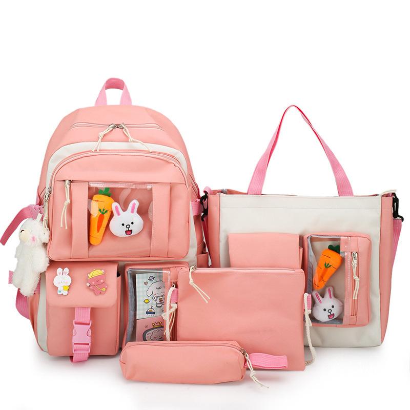 Schoolbag for girls Junior high school students Lightweight primary school students Fresh and sweet Grades 3 to 5 and 6 Large capacity backpack