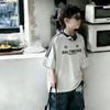 Summer Boys Cotton Short Sleeve T Shirt Medium Large Kids Three Stripes Sporty Half Sleeve Top Trendy Handsome Children Clothing