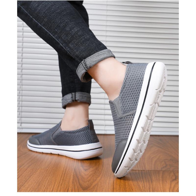 Mens Soft Sole Lightweight Breathable Mesh Slip On Casual Walking Shoes