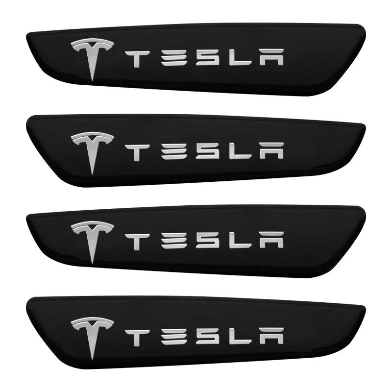 Car Sticker 2025 Hot 2Pcs 3D Metal Car Body Sticker Trunk Decorative Badge Emblem Decal Accessories For Tesla Model 3 Y S X 2021