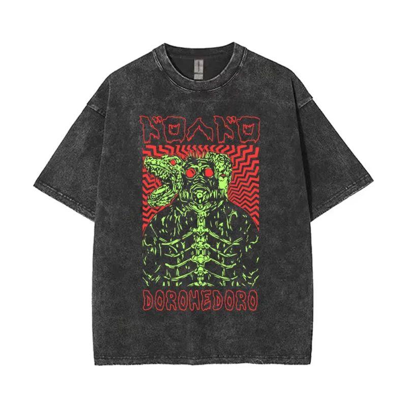 2026 Anime Dorohedoro T-shirt Grafica Kaiman Merch T-shirt Lavata Vintage Gotica Manga Rock T-shirt High Street T-shirt Oversize Manica Corta