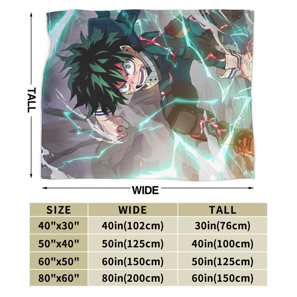 My Hero Academia Blankets Fleece Anime Warm Throw Blankets for Car Sofa Couch Bedroom Quilt