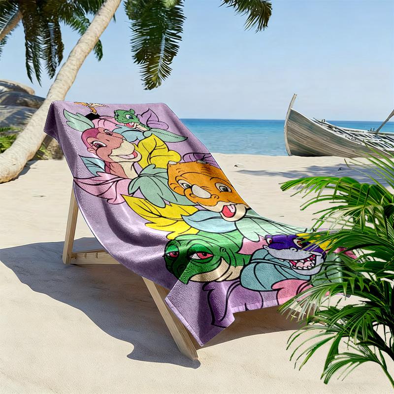The Land Before Time 2D Flat Print Beach Towel, Large Soft Quick Dry Towel for Beach Camping SwimmingXSTJ0915490