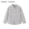 Balabala Kids' Plaid Long-Sleeve Shirt Jacket