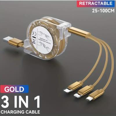 3in1 Geeignet für iPhone TYPE-C Micro b teleskop eins zu drei mobile ladekabel ladekabel