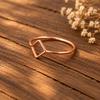 Reiner Kupfer-Quadratring, Minimalistischer Bandring Schmuck, Einfacher Alltagsring, Geschenk für Sie