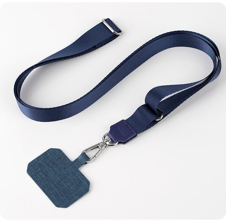 Mobile Phone Hanging Rope Adjustable Neck Hanging Rope Flat Rope Strap Fixed Clip Anti Loss Mobile Phone Hanging Rope Crossbody