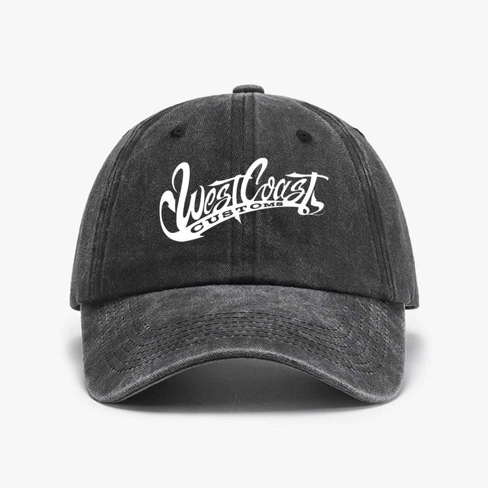 West Coast Customs Badge Baseball Cap Fashioln Outdoor Casual Washed Soft Top Distressed Denim Caps Unisex Adjustable Hat