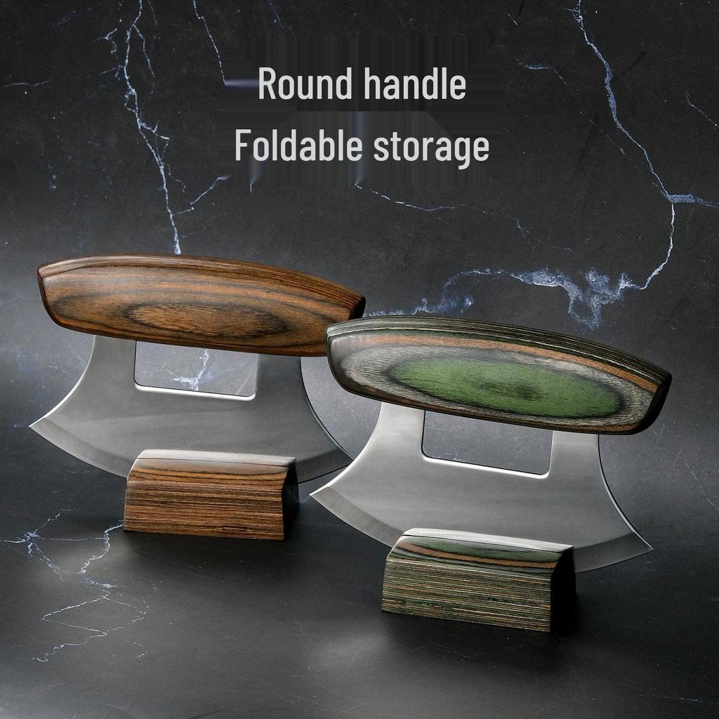 Colorful Wood Handle Stainless Steel Pizza Cutter & Baking Knife