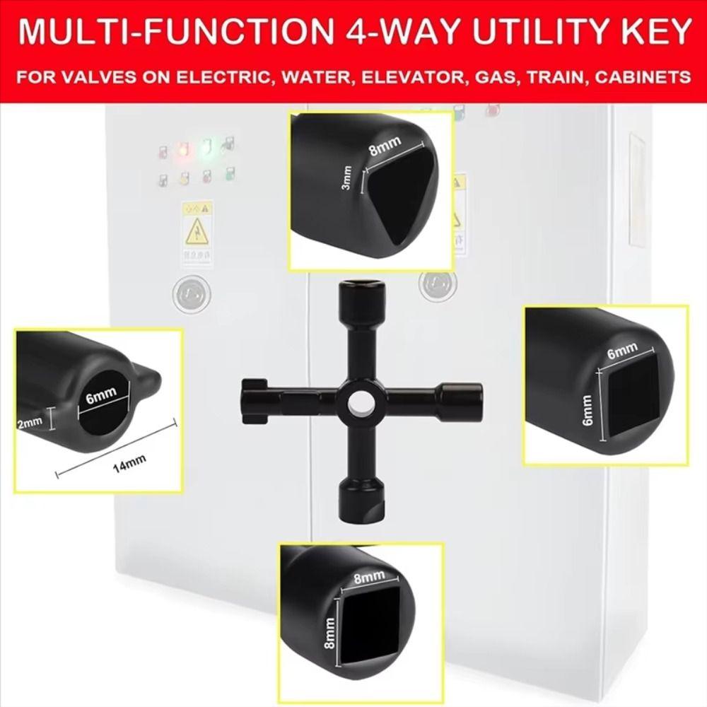 Heavy Duty Threaded T-Handle Wrench U-Head Design Water Shut Off Tool  Underground Valves