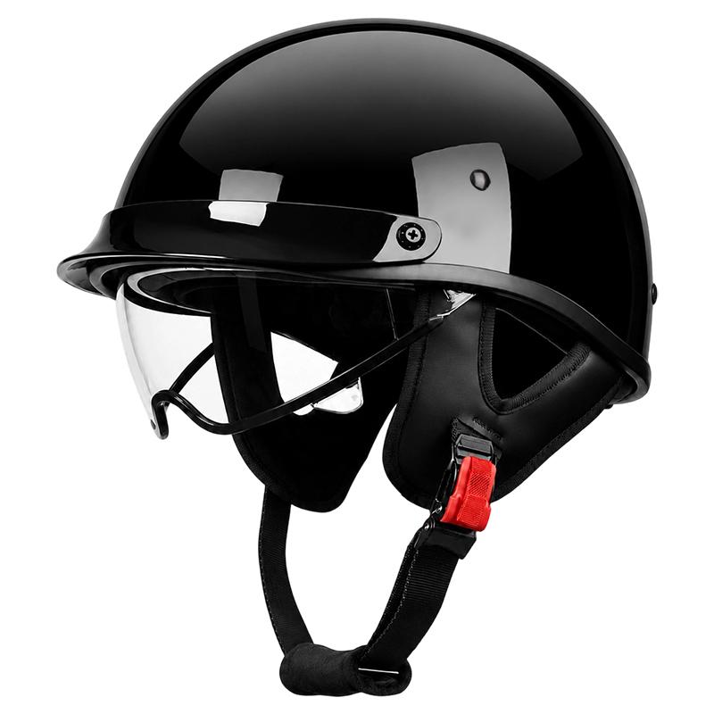 Wholesale High Quality ABS Material Motorcycle Helmets Half Face Helmets Cycling Motorcycle Helmet Detachable Cotton Lining