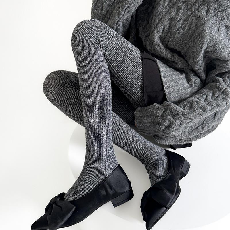 6 Colors Winter Pantyhose Women Fashion Korean Style Wool Catton Warmer Tights Slim Leg Stretch Bottom Thigh Stockings Girls