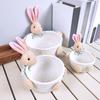 Stationery And Makeup Organizer Desktop Storage Basket, Cartoon Plush Bear Rabbit Rope Washable Cotton Bin Shape, Woven for Small Items Jewelry
