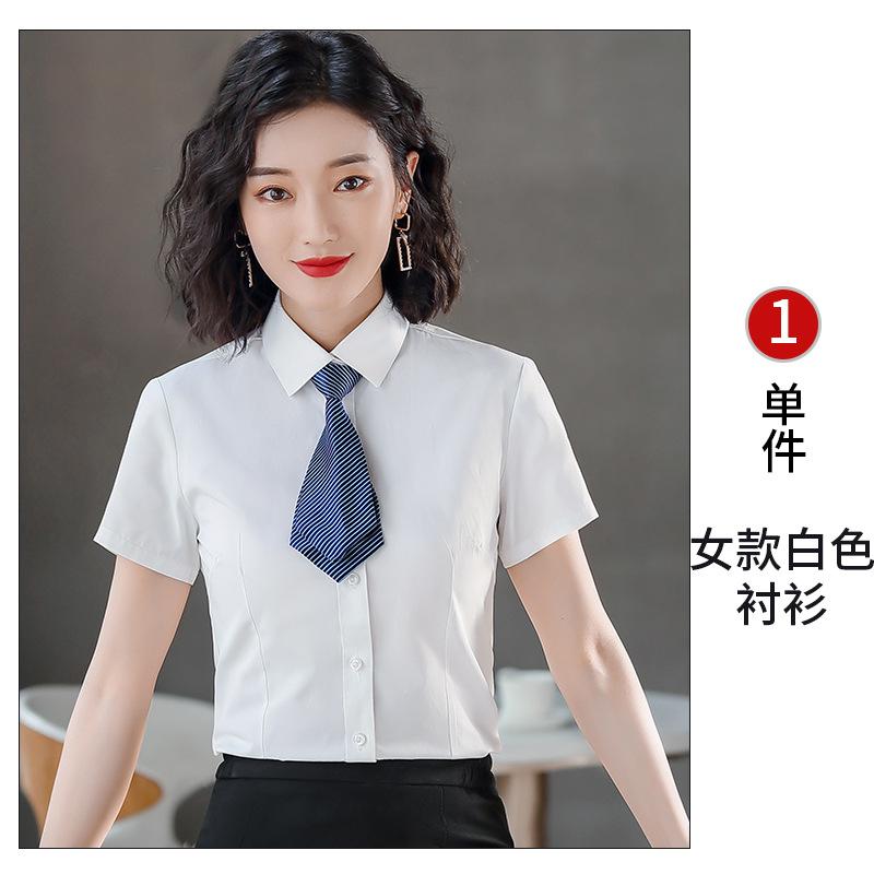 Manufacturer wholesale non-ironing short-sleeved shirt women's interview dress professional shirt women's summer office work clothes