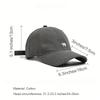 Stylish Bear Embroidered Baseball Cap Sun Protective Breathable Adjustable Ideal Casual Hat Men Women Unisex Baseball Cap