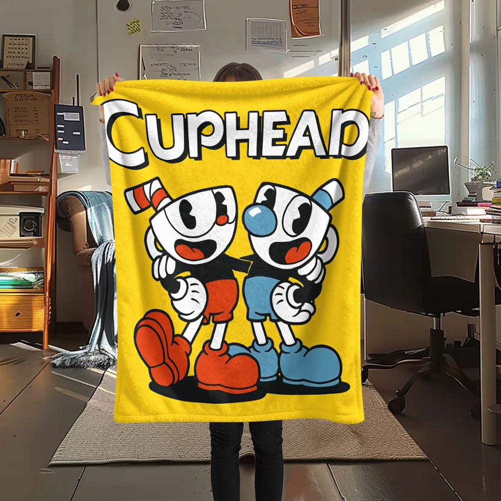 Cuphead poster Blanket, High quality Comfortable for All Seasons, Home Decor, Warmth and Comfort