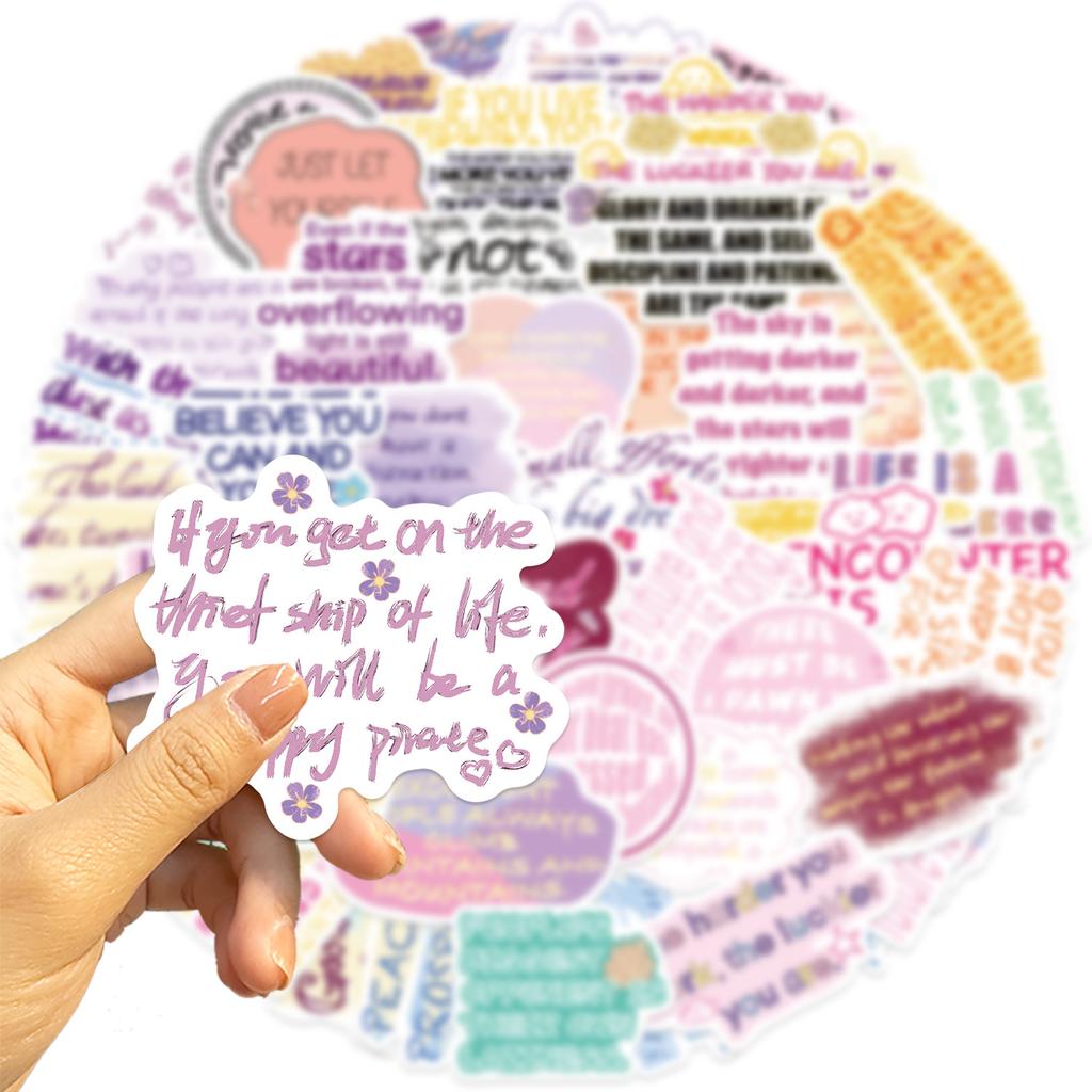 50pcs Motivational Encouragement Graffiti Stickers DIY Phone Guitar Laptop Notebook Suitcase Cup Waterproof Sticker Decals