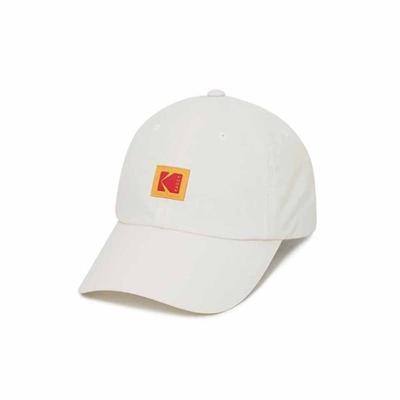 Kodak Apparel Square Logo Nylon Relaxed Fit Ball Cap IVORY