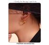 Gold-Plated Titanium U-Shaped Drip Oil Ear Cuffs - European & American Style Earrings for Women