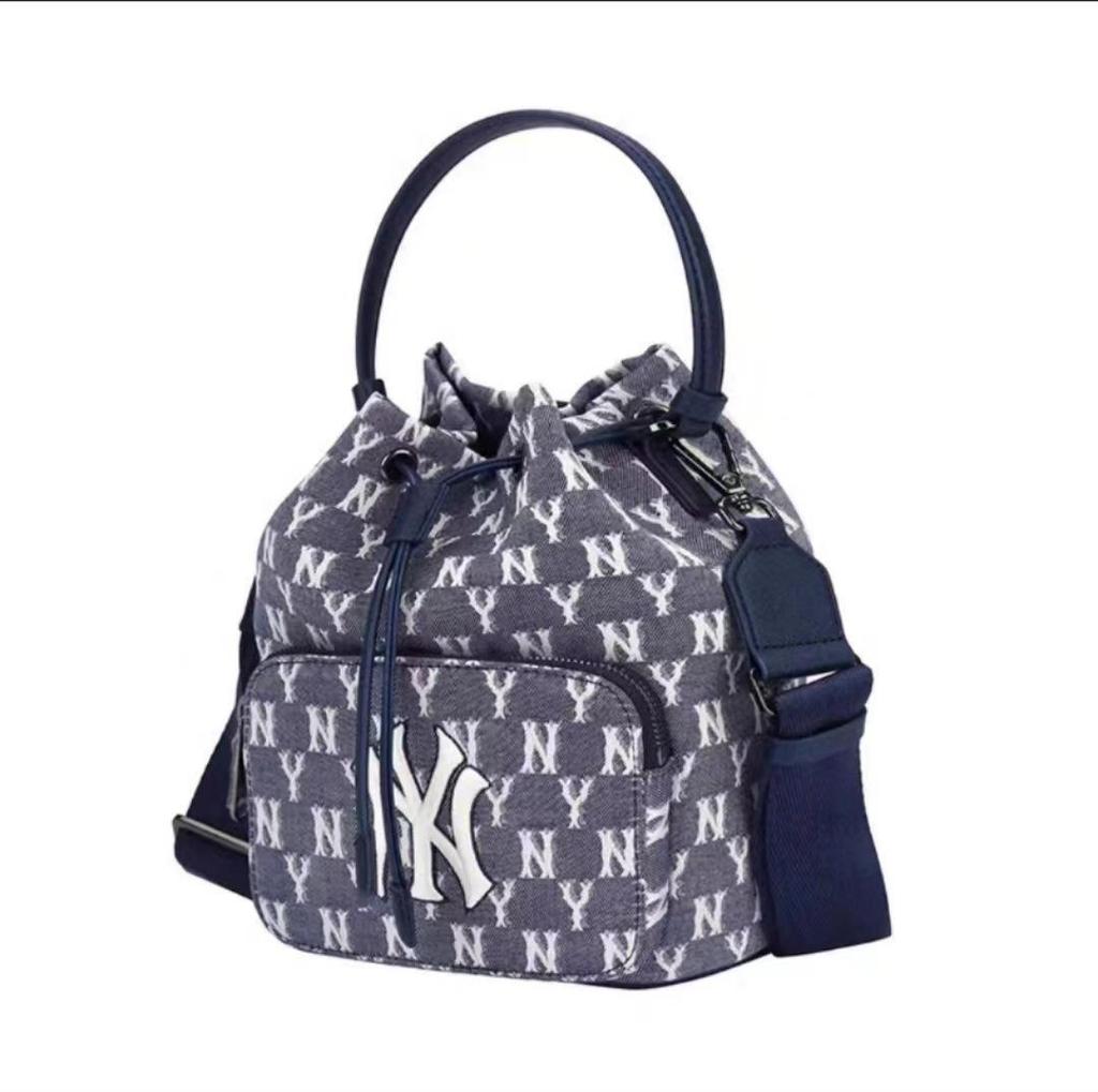 MLB Korea Women's College Style NY Embroidered Monogram Shoulder Bag