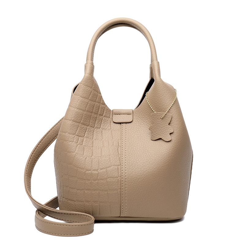Women's Large Capacity Soft Leather Handbag - 2025 New Korean Style, Fashionable Single Shoulder Crossbody Bag for Moms
