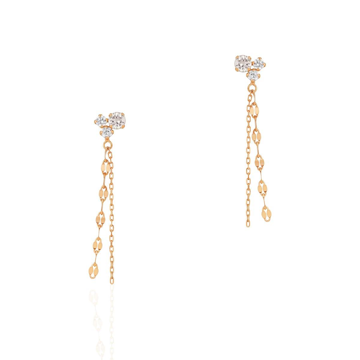 

Silver Earrings 112414151910 4℃ Women s (April Birthstone)