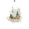 Vintage Christmas Metal Wall Decoration, Holiday Sticker Sign