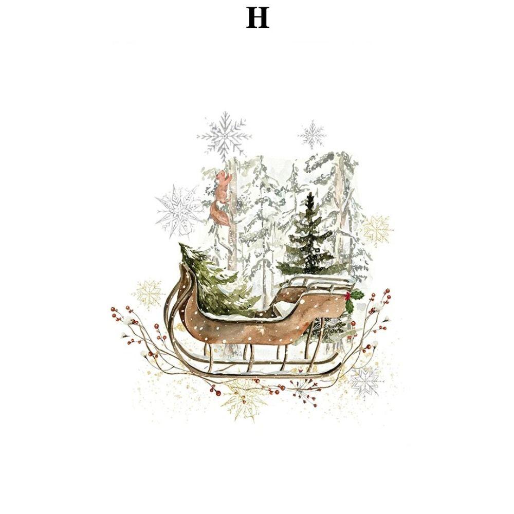 Vintage Christmas Metal Wall Decoration, Holiday Sticker Sign