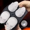 Ice Mold Tray Skull Shape Food Grade Silicone Ice Cube Mold Easy Release Multi-Purpose Ice Cube Tray for Whiskey Cocktails
