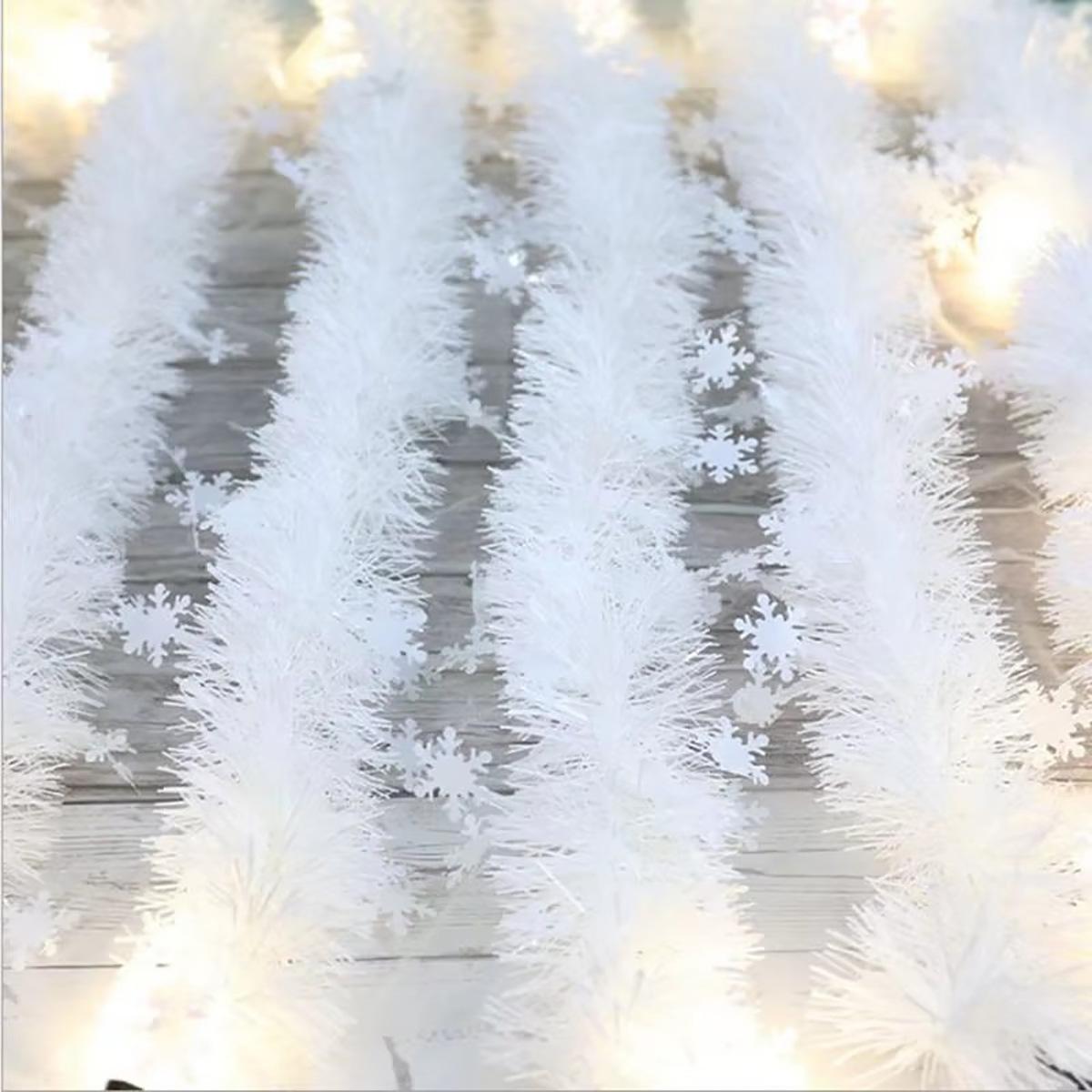 

2M Christmas White Cane Ribbons with snowflakes DIY Garland Xmas Tree Ornaments White Wreath Hanging Pendent Home Decoration 2M