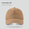 Unisex Custom Logo Solid Color Baseball Cap - Spring/Autumn Casual Korean Style for Large Head.