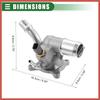 ACROPIX Engine Coolant Thermostat Housing Assembly, for Jeep Cherokee 2014-2021, Metal, 816-194, Silver Tone Car Parts