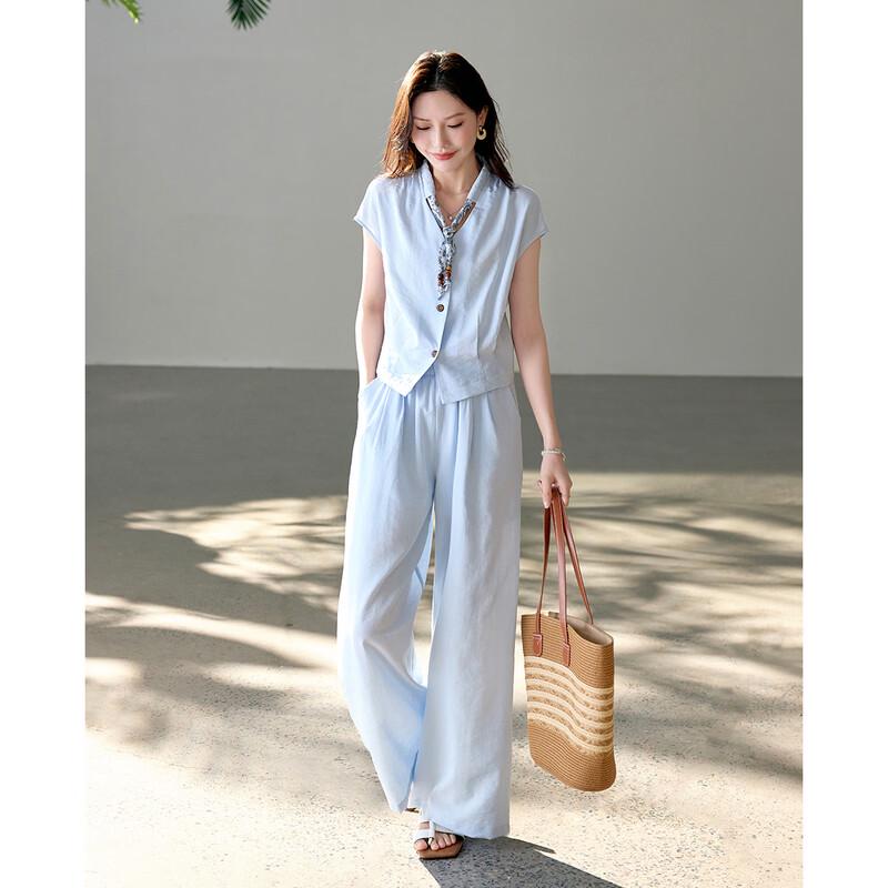 TERRE BLEUE Women's Summer Casual Two-Piece Set