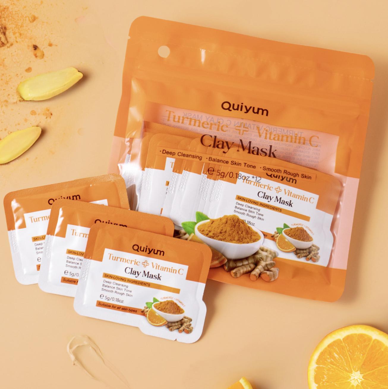 

Маска-пленка QUIYUM Ginseng Peel-Off Mask с куркумой и витамином C (5g) Увлажнение, увлажнение и глубокое очищение 12 pc