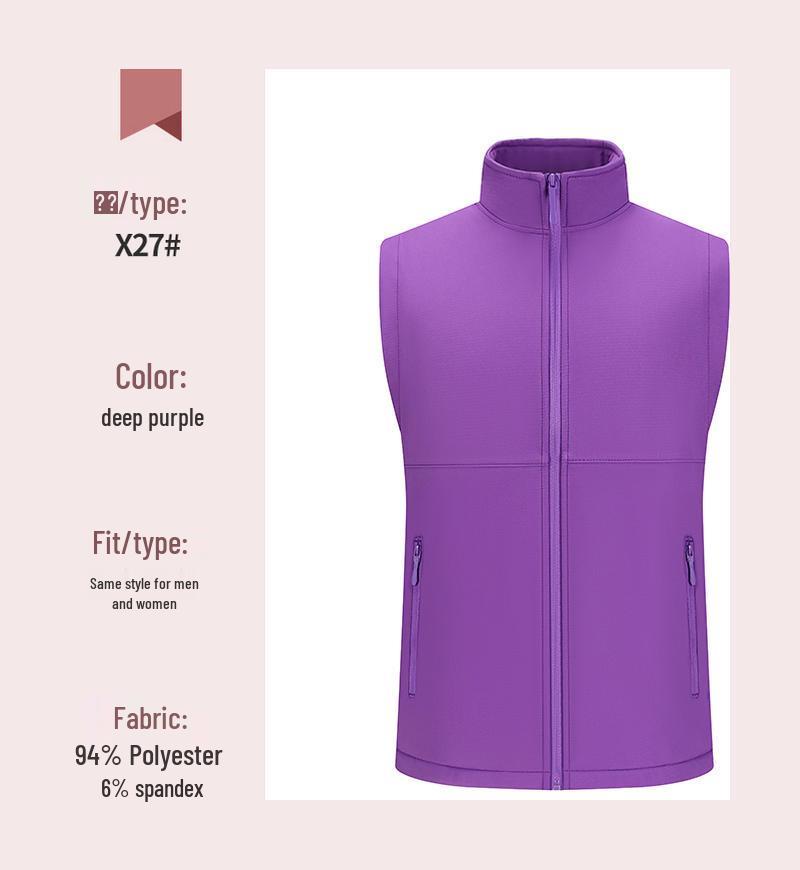 Women s Outdoor Windproof Soft Shell Vest - Warm, Breathable, Casual, Dynamic for Spring and Autumn XXXL
