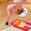Woodworking Brush Tool Set Soft Silicone Glues Applicator Thin Scraper Glues Tray DIY Crafts Glues Spreader Brush with Tray